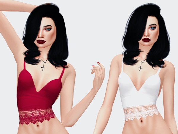  The Sims Resource: Stefani Top by itsleeloo