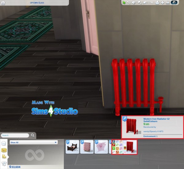  Mod The Sims: Modern Iron Radiator 12 SolidColours by wendy35pearly