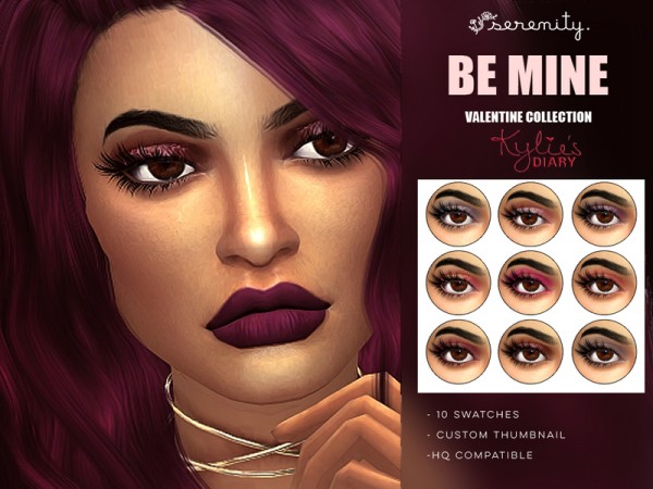 The Sims Resource: Kylie`s Diary Eyeshadow by serenity cc