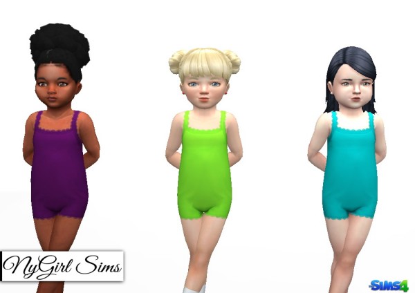 NY Girl Sims: Lace Trim Toddler Pajama Bodysuit