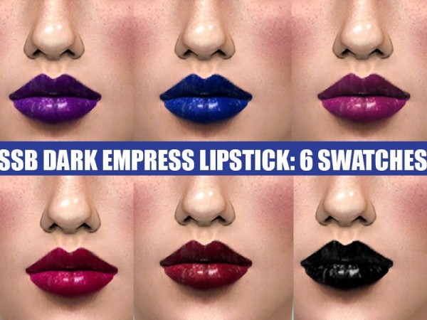  The Sims Resource: Dark Empress lipstick by SavageSimBaby