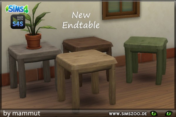  Blackys Sims 4 Zoo: Wooden Table Simple by mammut