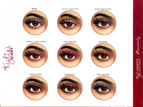  The Sims Resource: Kylie`s Diary Eyeshadow by serenity cc