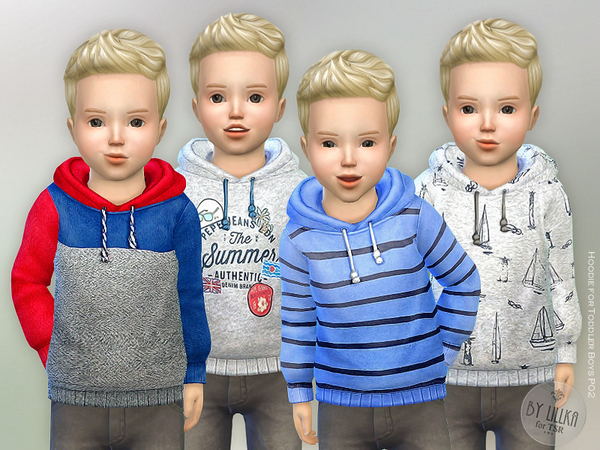  The Sims Resource: Hoodie for Toddler Boys P02 by lillka