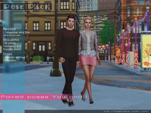  The Sims Resource: Paired poses You and I by HelgaTisha