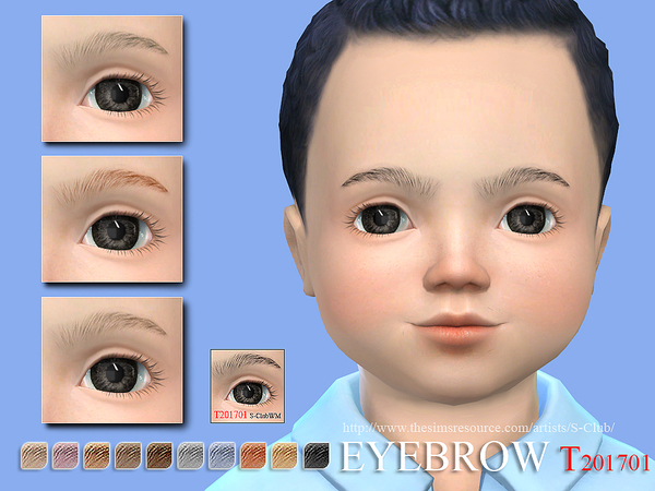  The Sims Resource: Eyebrows T 201701 by S club
