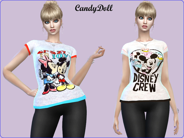  The Sims Resource: Disney Tees by CandyDoll