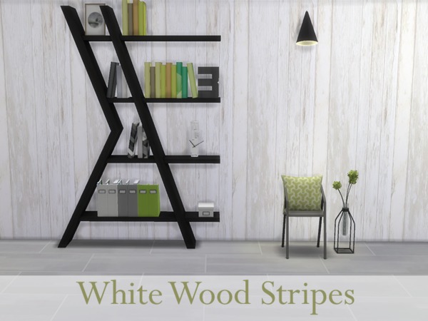  The Sims Resource: White Wood Stripes by Devenyyy