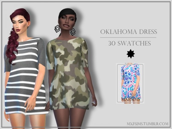  The Sims Resource: Oklahoma Dress by mxfsims