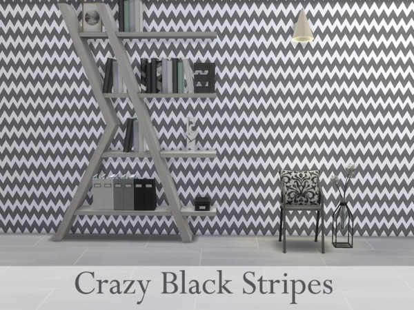  The Sims Resource: Crazy Black Stripes by Devenyyy