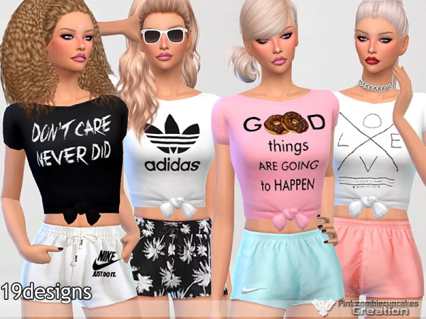  The Sims Resource: Everyday Cute Tops by Pinkzombiecupcakes