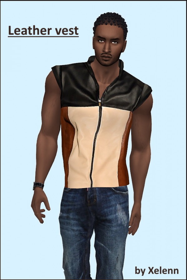  The Sims 4 Xelenn: Leather vest