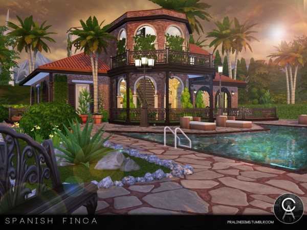  The Sims Resource: Spanish Finca house by Pralinesims