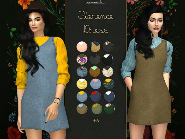  The Sims Resource: Florence Dress by serenity cc