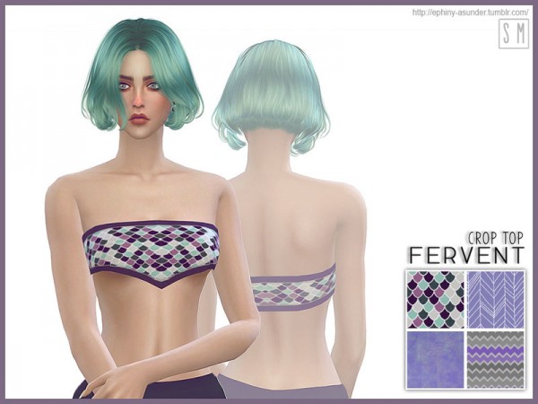  The Sims Resource: Fervent   Crop Top by Screaming Mustard