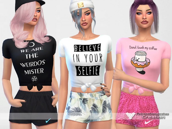  The Sims Resource: Everyday Cute Tops by Pinkzombiecupcakes