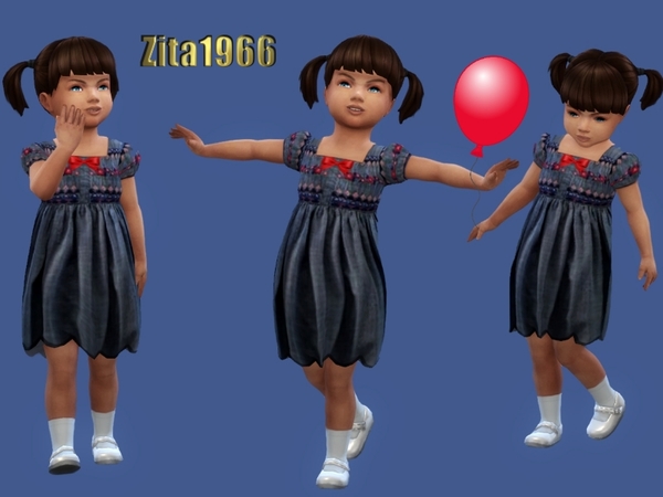  The Sims Resource: Cute Denim Dress by ZitaRossouw