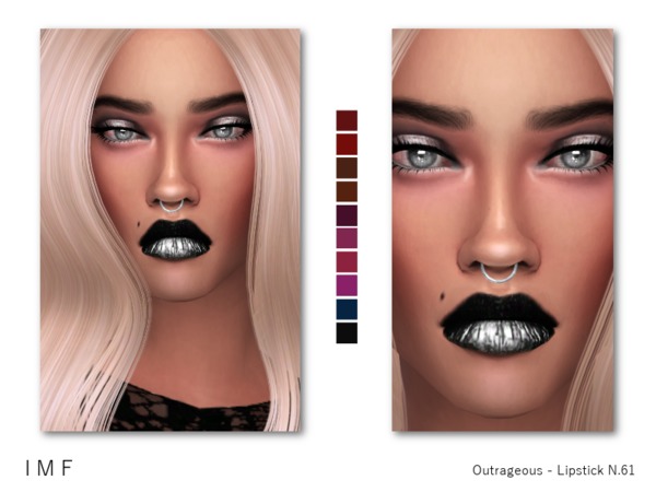  The Sims Resource: Outrageous Lipstick N.61 by IzzieMcFire
