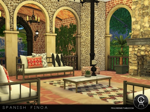 The Sims Resource: Spanish Finca house by Pralinesims â€¢ Sims 4 Downloads