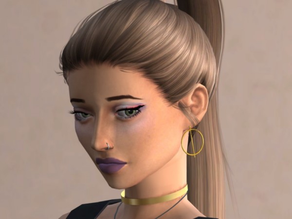  The Sims Resource: Crisscross Earrings by Christopher067