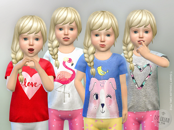  The Sims Resource: T Shirt Toddler Girl P02 by lillka
