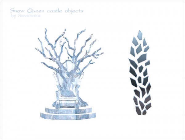  Sims by Severinka: Snow Queen castle objects