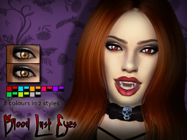  The Sims Resource: Blood Lust Vampire Eyes by Kitty.Meow