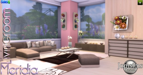  Jom Sims Creations: Meridia livingroom