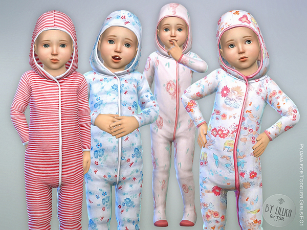  The Sims Resource: Pajama for Toddler Girls P01 by lillka