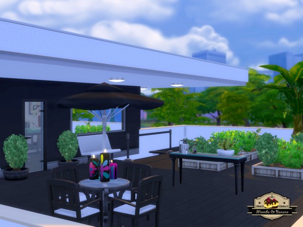  Mod The Sims: Black and White House (NO CC) by mamba black