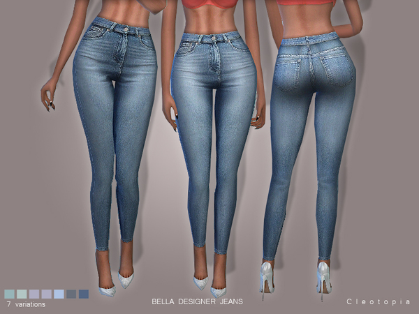  The Sims Resource: Set72  BELLA Designer Jeans by Cleotopia