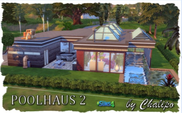  All4Sims: Pool house 2 by  Bikerbraut