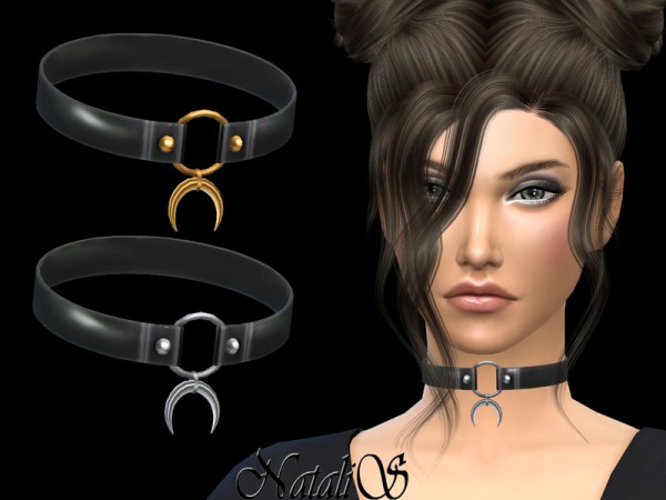  The Sims Resource: Metal horn choker by NataliS