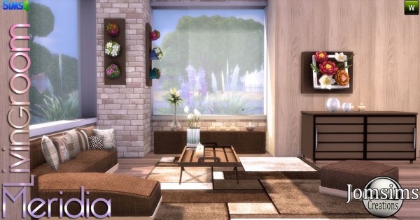  Jom Sims Creations: Meridia livingroom