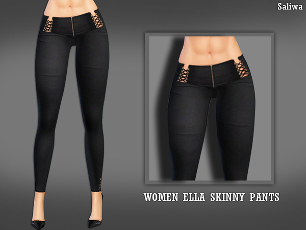  The Sims Resource: Ella Skinny Pants by Saliwa