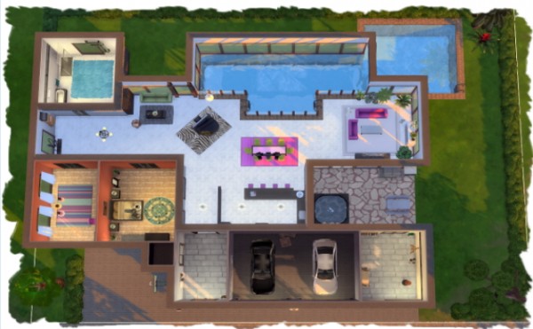 All4Sims: Pool house 2 by  Bikerbraut
