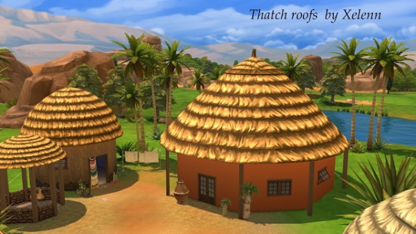  The Sims 4 Xelenn: Thatch roofs