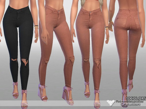  The Sims Resource: Fall Denim Jeans by Pinkzombiecupcakes