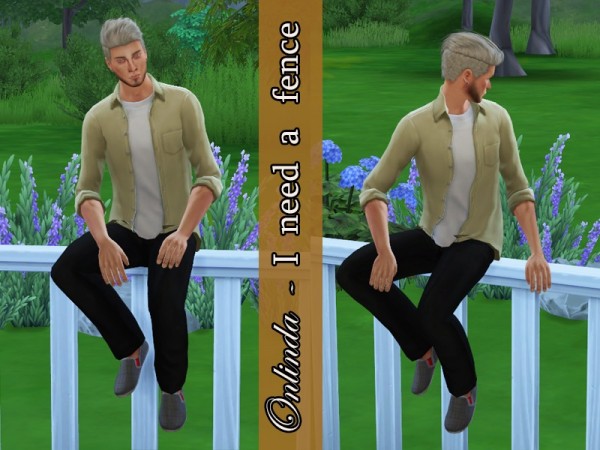  The Sims Resource: I Need A Fence   Pose Pack by Onlinda