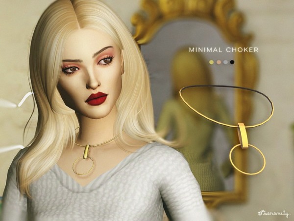  The Sims Resource: Minimal Choker by serenity cc