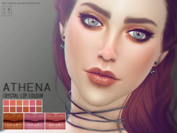  The Sims Resource: Athena   Crystal Lip Colour by Screaming Mustard