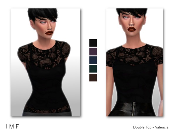  The Sims Resource: Double Top   Valencia by IzzieMcFire