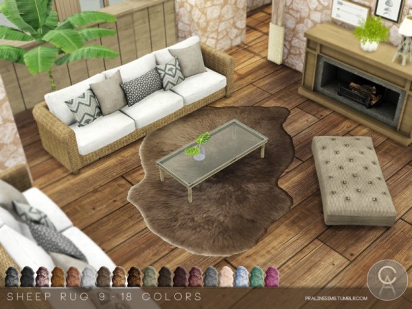  The Sims Resource: Sheep Rug 9 by Pralinesims