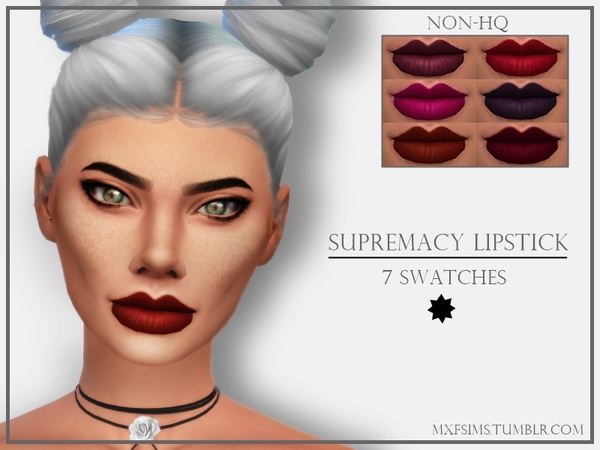  The Sims Resource: Supremacy Lipstick by mxfsims