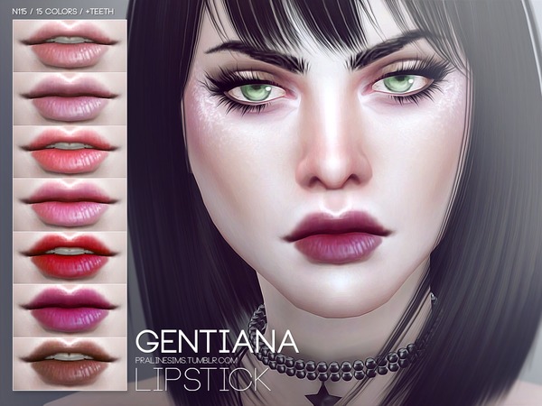  The Sims Resource: Gentiana Lips N115 by Pralinesims
