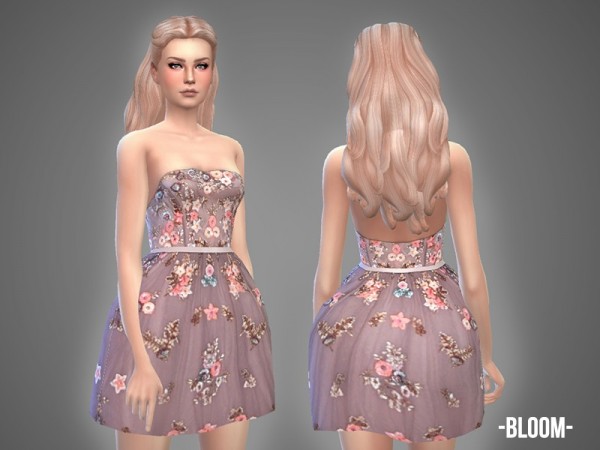  The Sims Resource: Bloom   dress by April