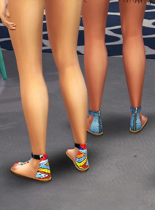  The Sims 4 Xelenn: Beaded sandals