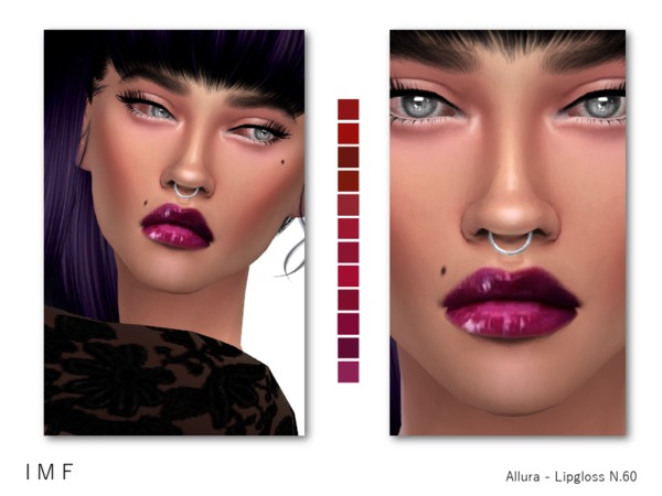  The Sims Resource: Allura Lipgloss N.60 by IzzieMcFire