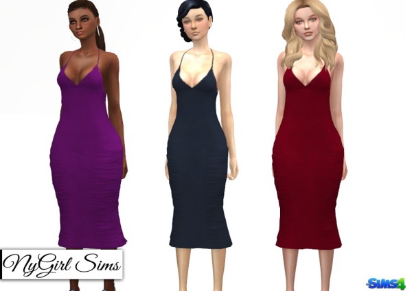  NY Girl Sims: Ruched and Ruffled Pencil Dress