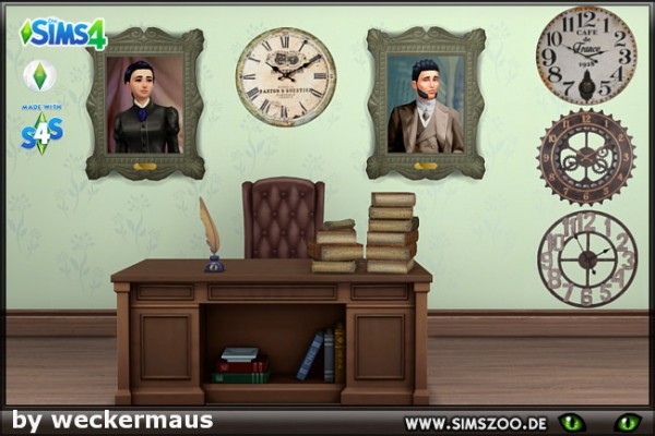  Blackys Sims 4 Zoo: Cool wall clocks by weckermaus